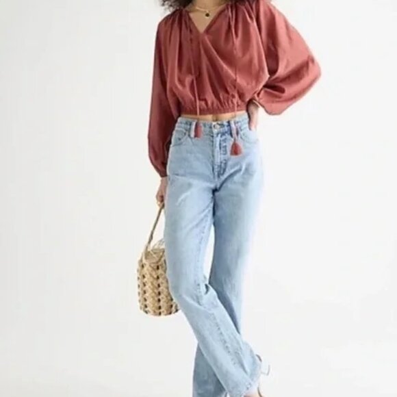 J. Crew Light Blue Women Jeans - Full Length Demi Boot - Picture 1 of 3